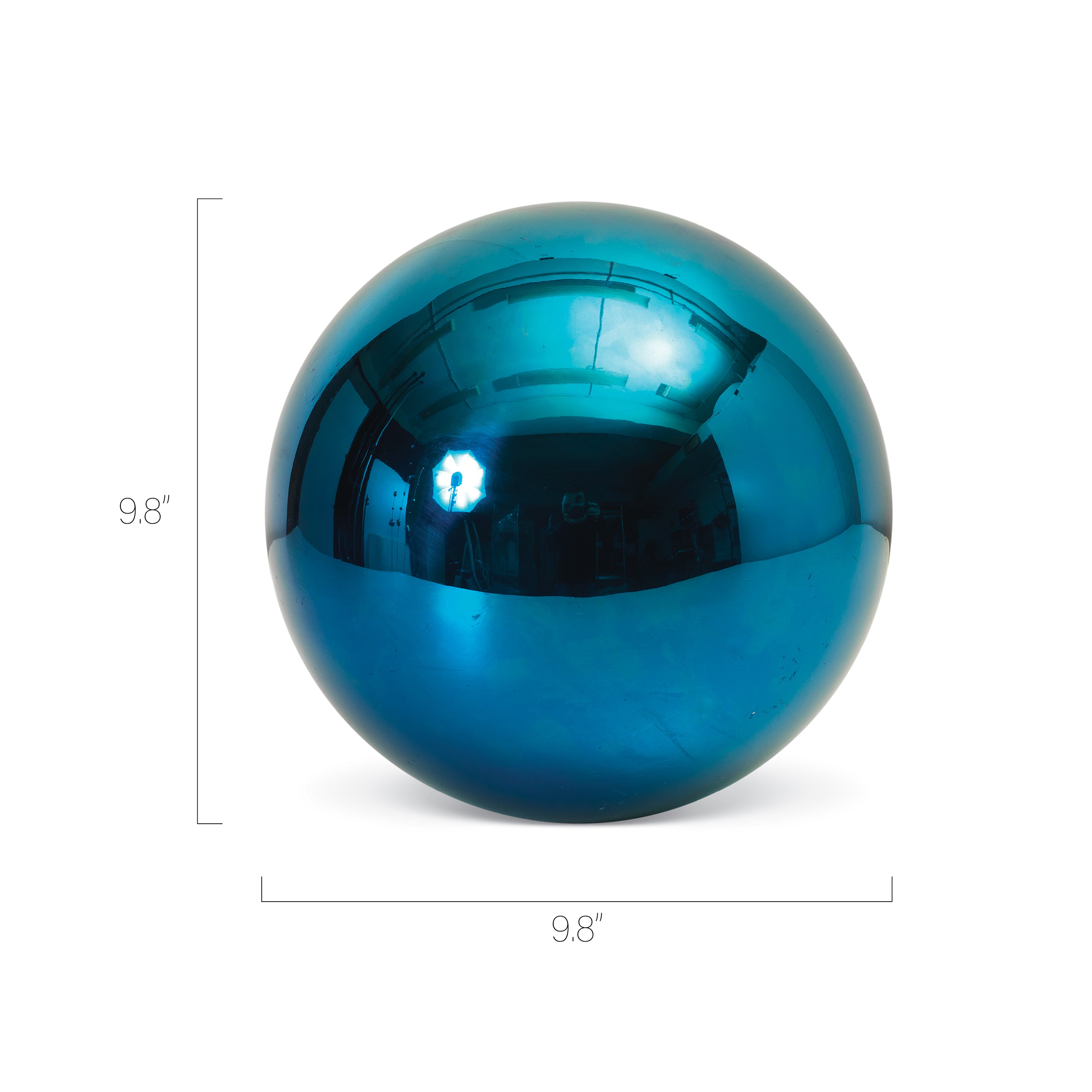 9.8 in. Decorative Blue Gazing Ball